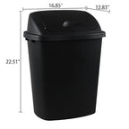 4 Pack Plastic Swing-Top Trash Can, 10 Gallon Plastic Kitchen Trash Can - Image 2