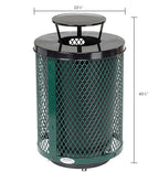 Global Industrial Outdoor Diamond Steel Trash Can - Image 9