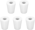 Labasics 5-Pack 2# Single-Hole Silicone Stoppers, Durable and Reusable Silicone by Labasics