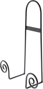 Bard's Black Wrought Iron Wall Mountable Tray or Platter Hanger, 16.25" H x by Bards