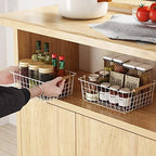 Kitchen Wire Baskets Farmhouse Decor Metal Food Storage Organizer, Household - Image 3