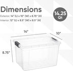 Superio Storage Bins with Lids, Stackable Totes, BPA Free, Odor Free, Organizer - Image 2