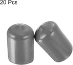 uxcell 20pcs Rubber End Caps 14mm ID Vinyl PVC Round Tube Bolt Cap Cover Screw - Image 2