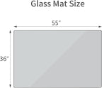 36" x 55" Glass Chair Mat, Heavy Duty Hard Floor Mat - Image 6