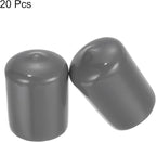 uxcell 20pcs Rubber End Caps 20mm ID Vinyl PVC Round Tube Bolt Cap Cover Screw - Image 2