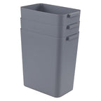 3-Pack 4.5 Gallon Plastic Rectangular Wastebasket, Slim Bathroom Trash Can - Image 7