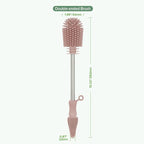 haakaa Cleaning Brush Silicone Bottle Brush Double-Ended Soft Silicone Bristles - Image 8
