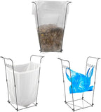 2 Pack Trash Bag Holder, 30-45 Gallon Garbage Bag Holder, Metal Portable Leaf - Image 3