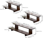 2 Tier Wood Desktop Ladder Storage Rack, Bamboo Wooden Storage Shelf - Image 2