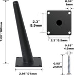 4PCS 7 Inch Matte Black Tapered Angled Legs - Image 3