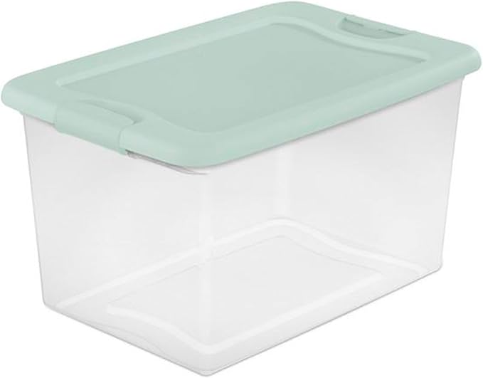 Sterilite 12 Pack Latching Box, 64 Quart, Mindful Mint - Image 7