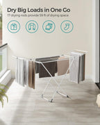 SONGMICS Clothes Drying Rack, Metal Laundry Drying Rack, Space-Saving, - Image 3