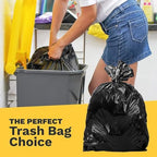 ToughBag 55-60 Gallon Heavy Duty Trash Bags, 100 Count, Black, 1.2 Mil