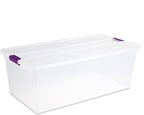 Sterilite 8-Pack 110 Quart ClearView Latch Box, Stackable Organizer Bins - Image 7