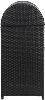 Safavieh Outdoor Collection Serapis Black Wicker Trash Bin - Image 9