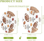 Fall Sweater Football Coffee Dish Scrub Sponges Kitchen Autumn Themed Non Scratch Reusable Compressed Cellulose Sponge Hanging for Household Cleaning Washing Dishes Pots and Pans 3 Pack - Image 2