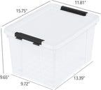 22 Qt Latching Storage Box, Stackable Bin - Image 2