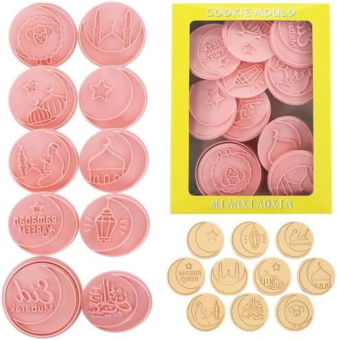 8 Pcs Happy Birthday Cookie Molds New Year Spring Festival 3D Biscuit Mould Baking Tool Easter Cartoon Stamps for Biscuits (Eid al-Fitr E) by MIANXIAOXIN