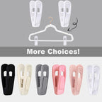 White Velvet Hangers Clips 40 PCS, Pants Hangers Velvet Clips Easily Add to - Image 8