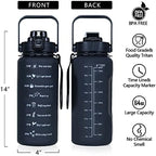 Leopards print Half Gallon Water Bottle with Sleeve, 64 OZ