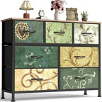 OLIXIS 7 Drawer Fabric Dresser, Storage Tower for Bedroom and Closet