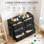 6-Drawer Dresser for Bedroom, Anti-Tip Wide Storage Organizer