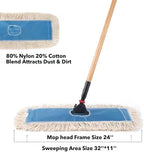 Matthew Cleaning 24'' Industrial Strength Cotton Dust Mop Refill Washable - Image 5