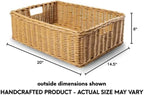 The Basket Lady Under The Bed/Basic Wicker Storage Basket, 20 in L x 14.5 in W - Image 7