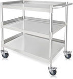 3-Shelf Stainless Steel Rolling Utility Cart - Image 7
