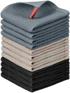 Nialnant 12 Pack Dish Towels,100% Cotton Kitchen Towels,Soft and Absorbent Kitchen Dish Rags, Dish Towels for Washing Dishes-12x12 Inch by Nialnant