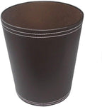 KINGFOM Classic Pu Leather Trash Can Wastebasket, Garbage Container Can - Image 6