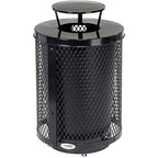 Global Industrial Outdoor Diamond Steel Trash Can - Image 5