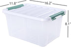 Xyskin 6-Pack 20 Quart Plastic Storage Boxes, Latching Storage Bin Box - Image 2