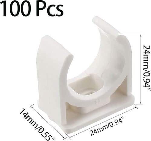 100 Pcs U-Shaped PVC Water 20mm Pipe Clamps Clips, U-Shaped Buckles Fit - Image 2