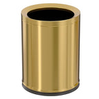 12L/3Gal Antique Brass Bathroom Trash Can, Brushed Brass Garbage can, Small by LEASYLIFE