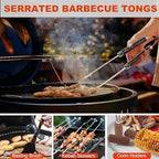 Grilljoy BBQ Accessories Grill Tools Set - 22PCS Stainless Steel Barbecue Grill Accessories for Outdoor Grill with Black Aluminum Case - Christmas Grilling Gifts for Men & Dad -Grill Tools Kit - Image 4