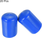 uxcell 20pcs Rubber End Caps 18mm ID Vinyl Round Tube Bolt Cap Cover Screw - Image 2