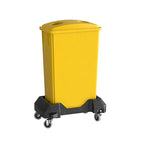 23 Gallon Yellow Slim Jim Trash Can by Krollen+Industrial