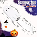 Sieral 10 Pcs Ghost Cheese Spreader Knives Halloween Wooden Handle
