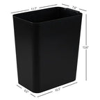 3-Pack 4.5 Gallon Plastic Small Trash Can Wastebasket - Image 3