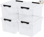 4-Pack Plastic Storage Bins by Afromy