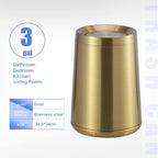 Household Swing Gold Bathroom Trash Can，Brushed Stainless Steel，10 L/3 - Image 9