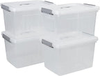 4-Pack Clear Plastic Storage Latch Box - Image 7