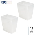 iDesign Small Rectangular Bathroom Trash Set of 2 Waste Can - Image 2