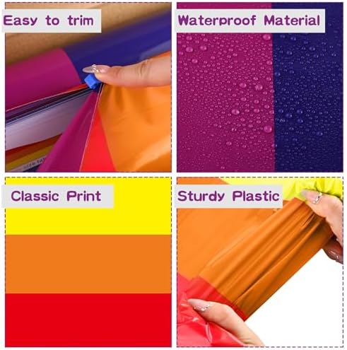 Kochorie 100 Ft x 54 Inch Rainbow Tablecloth Roll with Cutter Box Gay Pride Tablecloth Cut to Size Table Cover Disposable Rainbow Pride Backdrop for Indoor Outdoor Events Party Supplies