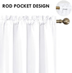 DWCN White Curtains for Living Room Thermal Insulated, 50% Light Blocking - Image 3