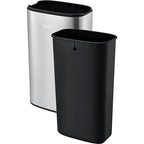 Global Industrial 8 Gallon Stainless Steel Slim Open Top Receptacle - Image 2