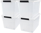 4-Pack 42 L Clear Plastic Storage Container Bin - Image 7