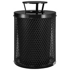Global Industrial Outdoor Diamond Steel Trash Can - Image 5