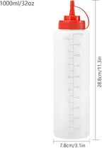 Condiment Squeeze Bottles Ketchup Dispenser, 2 Pack 32oz Squeeze Bottles - Image 2